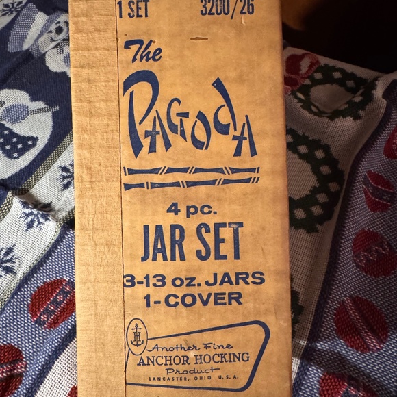 Vintage The Pagoda 4 pc Jar Set NIB